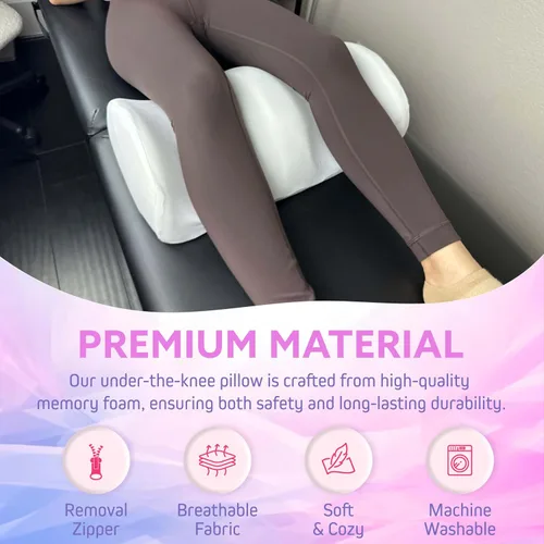 Miniatura 6 de Almohada de rodilla de espuma viscoelástica de alta calidad para quienes duermen de espalda, cuña de apoyo para piernas, almohada para aliviar