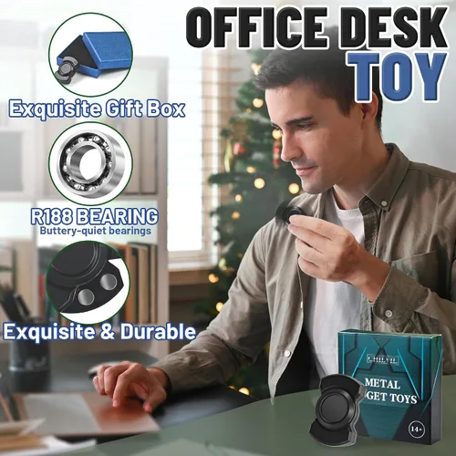 Miniatura 4 de Juguete giratorio 3 en 1 para adultos, deslizador de metal, con clicker, magnético para hombres adultos, juguete de escritorio de oficina, alivio