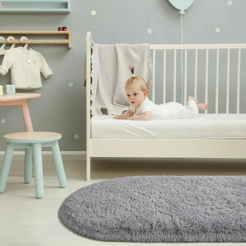 Miniatura 5 de Softlife Alfombras Esponjosas para Dormitorio, Alfombra de Área Peluda Bonita para Niñas y Niños Habitación de Bebé Decoración del Hogar, 2 x 5 Pies