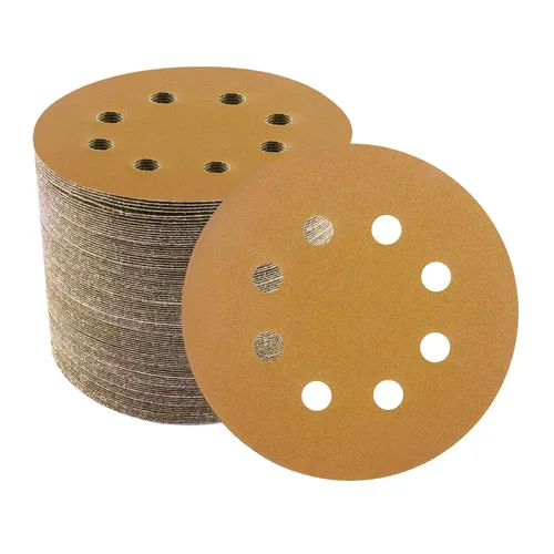 Miniatura 14 de Discos de lijadora orbitales de 5 pulgadas, patrón de 8 agujeros, paquete de 100, papel de lija de gancho y bucle para lijadoras DA, pintura