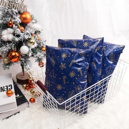 Miniatura 6 de Sobre de Navidad de Polietileno 6x9 Pulgadas 100 Piezas, Bolsas de Envío Resistente al Agua y a los Desgarros para Ropa, Bolsas de Envío Fuertes