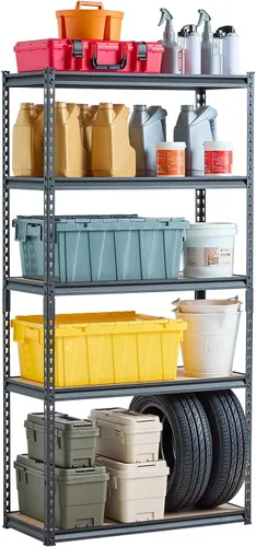Miniatura 22 de VEVOR Storage Shelves, 5-Tier Adjustable, 2000 lbs Capacity, Heavy Duty Garage Storage Shelving Unit, Metal Utility Rack Shelf, for Kitchen Pantry