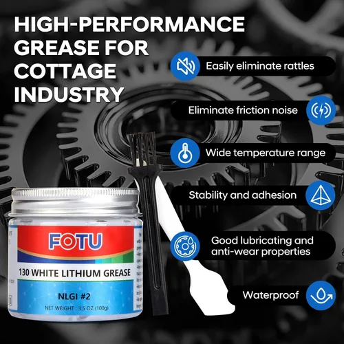 Miniatura 4 de FOTU 130 Grasa de litio blanca - Lubricante de alto rendimiento para todas sus necesidades mecánicas - 100% pura y de larga duración - Ideal