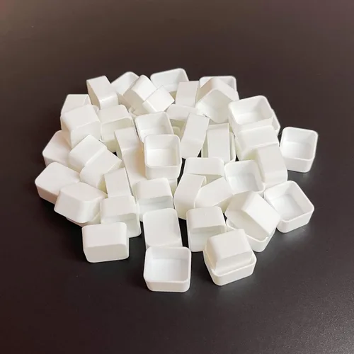 Miniatura 10 de FCLUB 100 medias sartenes vacías para acuarela, de plástico blanco de 0.06 onzas líquidas, esquinas redondeadas para paleta de pintura