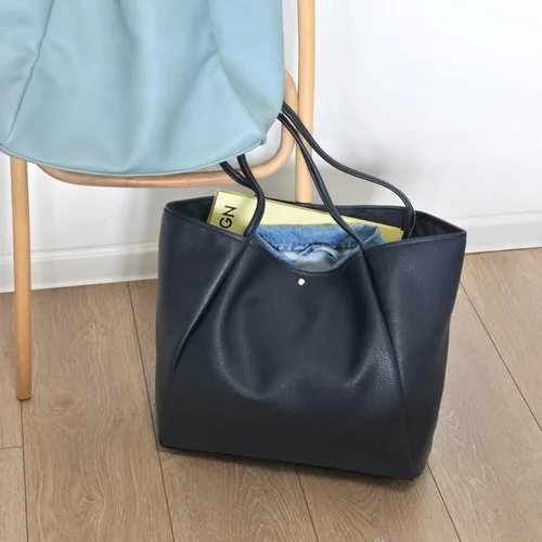 Miniatura 26 de HOXIS Bolso de mano de cuero PU de gran tamaño para mujer, bolso de fin de semana, bolso de viaje
