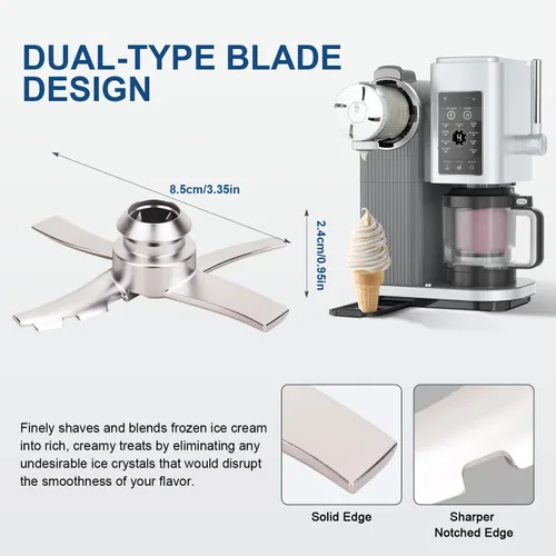 Miniatura 4 de Cuchilla de remo de repuesto para Ninja NC700 NC701 NC701C, compatible con la máquina de helado Ninja CREAMi Scoop & Swirl - para helados, sorbetes