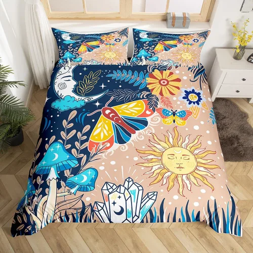 Miniatura 8 de Funda de edredón de hongos salvajes, acuarela, decoración de plantas naturales para exteriores, juegos de ropa de cama para niños, adolescentes