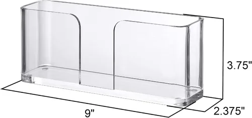 Miniatura 4 de Amazing Abby Servilletero acrílico para toallas de invitados (8.5 x 4.5 pulgadas), dispensador de servilletas de plástico con almohadillas