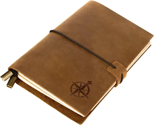 Miniatura 9 de Wanderings Cuaderno grande para viajeros - 19cm x 28cm / 7.5"x11" - Gran diario de viaje, hecho a mano, resistente, diario de cuero recargable.