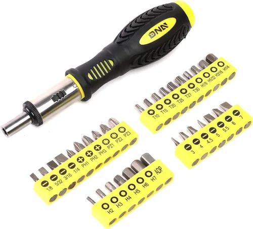 Miniatura 5 de DNA MOTORING Kit de herramientas de mano universal, juego de llaves hexagonales de destornillador multibits, destornillador multibit con puntas