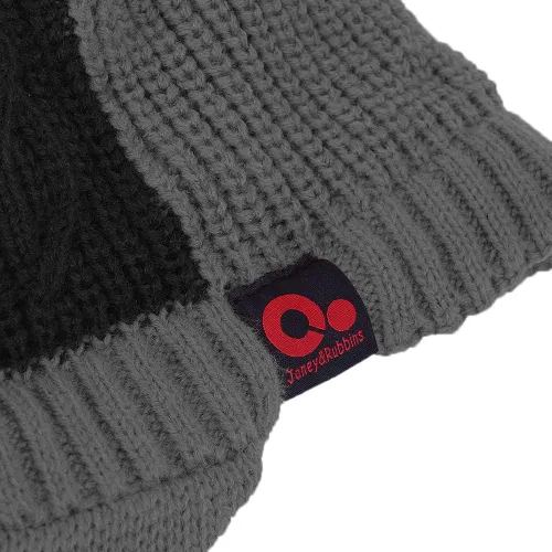 Miniatura 70 de Janey&Rubbins Gorro de punto diario con orejeras con forro polar y calavera