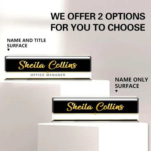 Miniatura 2 de Placa de nombre personalizada para escritorio, regalos de agradecimiento a los empleados, decoración de oficina, acrílico personalizado, accesorios