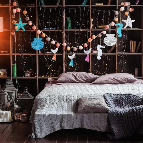 Miniatura 7 de Maitys 24 adornos navideños de resina con temática del océano, diseño de lápiz, estrella de mar, conchas de mar, caballito de mar, decoración