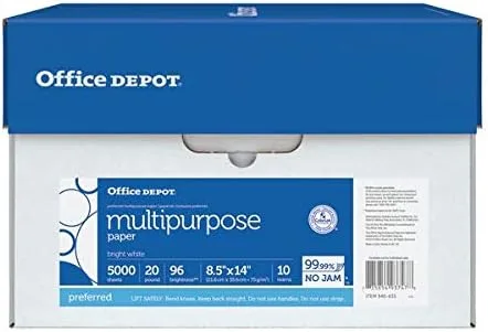 Miniatura 3 de Office Depot Papel de copia extra brillante, 8 12 pulgadas x 14 pulgadas. Legal, 20 libras, 90 brillo, caja de 10 resmas