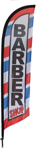 Miniatura 4 de Bandera de plumas de playa de poliéster hecha punto diseño personalizado bandera promocional de Swooper de 11.2 pies sin postes y base Micheladas