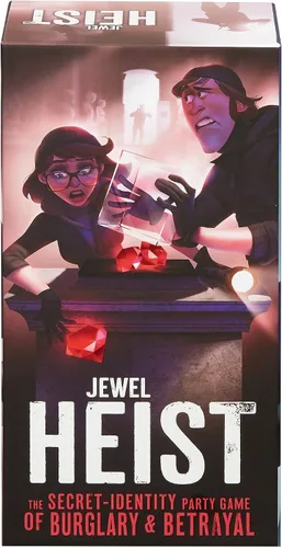 Mattel Jewel Heist - Juego de estrategia de equipo con tabla, bóveda, joyas, juego de roles misterioso, deducción social para adultos, familias y