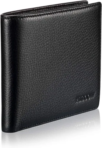 Miniatura 8 de HISCOW Billeteras plegables de cuero de grano completo para hombres, billetera minimalista delgada para hombre, regalos para papá, cumpleaños, día