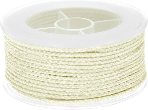 Miniatura 41 de HARFINGTON Cordón de hilo de nailon para cuentas de 0.063 in, cuerda de nailon trenzado extrafuerte para manualidades, pulseras, joyería, Negro