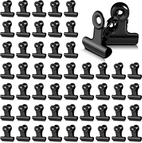 Miniatura 8 de Kisston 5 Pcs Metal Clips Hinge Clips 0.87 Inch Small Bull Binder for Office, Paper, Photos, Picture, Maps, Poster, Drawings, Art Work, Papers