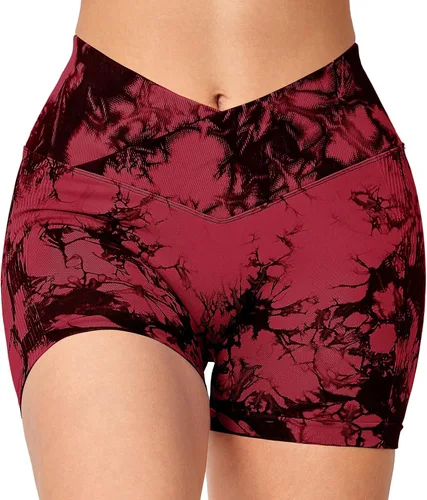 Miniatura 2 de YEOREO Pantalones cortos profesionales de entrenamiento para mujer, 3.6 pulgadas, pantalones cortos sin costuras, cintura alta, contorno, gimnasio