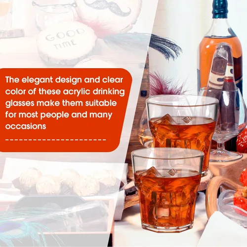 Miniatura 3 de Tioncy 50 vasos acrílicos de 4.5 onzas, vasos pequeños de whisky, vasos transparentes a granel, irrompibles, apilables, mezclados, mini tazas