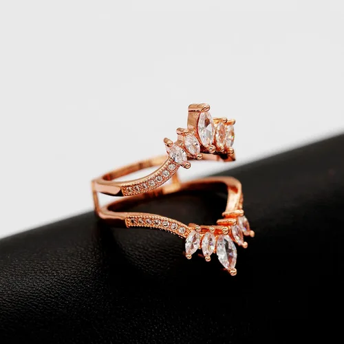 Miniatura 6 de Uloveido Y445 - Anillo de boda con circonita cúbica blanca AAA, talla marquesa