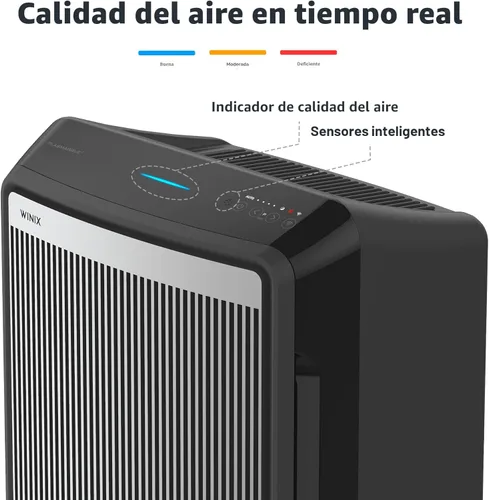 Miniatura 6 de Winix 9800 Purificador de aire True Hepa de 4 etapas con WiFi y PlasmaWave, 500 pies cuadrados, negro, grande