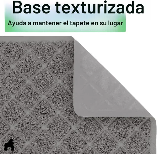 Miniatura 4 de GORILLA GRIP Tapete para caja de arena para gatos, resistente al agua, respaldo texturizado, fácil de limpiar, menos residuos y suelos limpios, 24 x