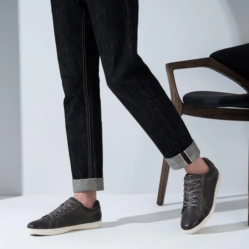 Miniatura 8 de Jousen Zapatos casuales para hombre, zapatillas de vestir de cuero, zapatos casuales de negocios para hombres, zapatillas de moda transpirables