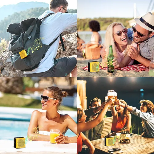 Miniatura 8 de Altavoces Bluetooth portátiles, IPX6 impermeable inalámbrico para exteriores pequeño altavoz con 24 horas de reproducción, graves estéreo HD