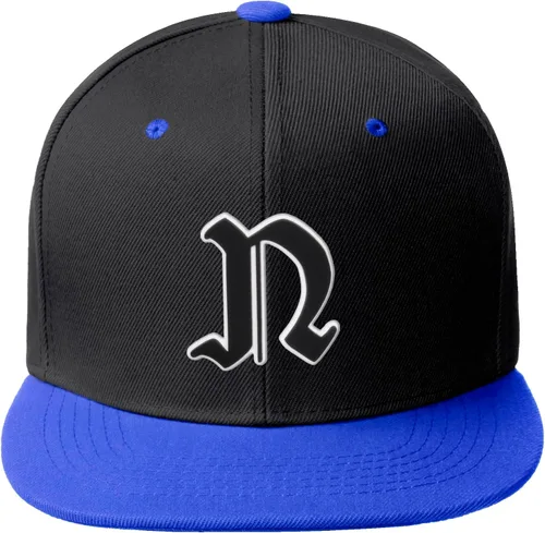 Miniatura 1339 de Daxton Gorra clásica con visera de billete plano con letras del alfabeto inglés antiguo de la A a la Z
