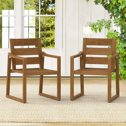Miniatura 8 de Cozyman HDPS Sillas de comedor al aire libre, 350 libras, sillas de comedor de patio con reposabrazos, sillas de cocina al aire libre para todo
