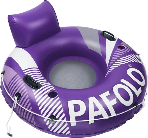 Miniatura 8 de Pool Float Adult, Inflatable River Tube Float, River Tubes for Floating Heavy Duty with Mesh Bottom, Comfortable Backrest & 2 Cup Holders & Durable