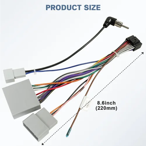Miniatura 7 de Reemplazo del arnés de cableado estéreo de radio para Honda CRV 2007-2011 y Honda Civic 2008-2011 sin AMP, cable de altavoz de radio de coche ISO