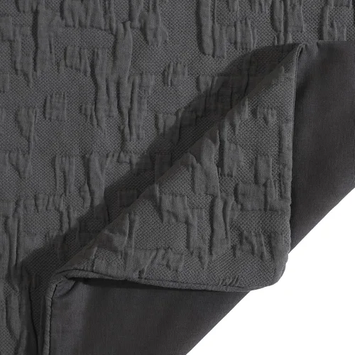 Miniatura 6 de HiEnd Accents Porto Matelassé - Juego de edredón de 3 piezas con fundas de almohada, tamaño Queen, algodón gris carbón texturizado, moderno