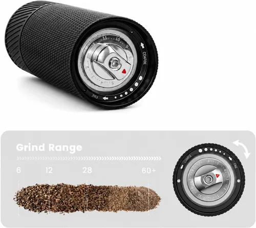 Miniatura 5 de Molinillo de pimienta manual – Molinillo de pimienta profesional de alto rendimiento 10 veces más rápido, molienda suave y sin esfuerzo, grosor