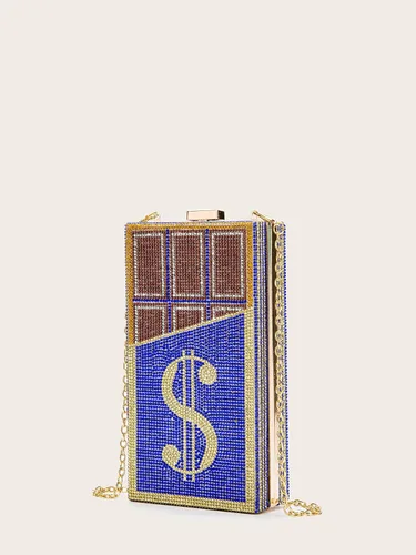 Miniatura 2 de LETODE Women Dollars Money Clutch Evening Bag Rhinestone Handbags Crystal Clutch Purse Bling Wedding Cocktail Party