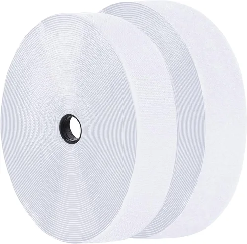 Miniatura 14 de Cinta de velcro (gancho y bucle) autoadhesiva negra de 2 pulgadas x 30 pies con respaldo adhesivo, rollo de sujeción, tiras de nailon autoadhesivas