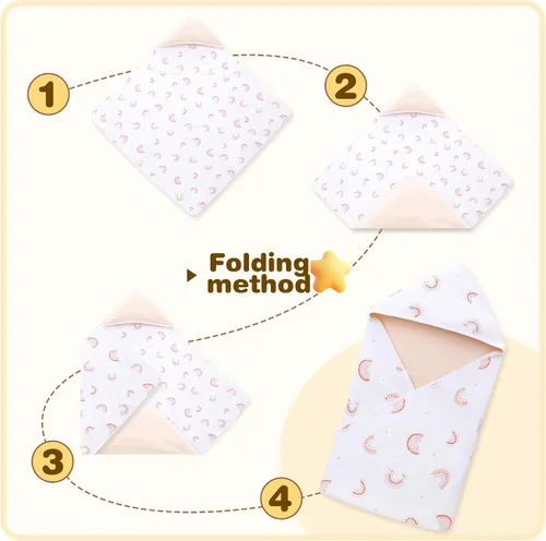 Miniatura 7 de Miracle Baby Manta de asiento de automóvil para bebés, manta de gofre para bebés recién nacidos, doble capa, adecuada para todas las estaciones