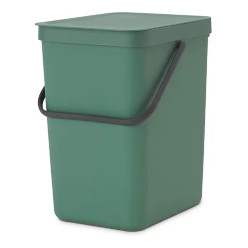 Miniatura 19 de Brabantia Sort & Go Cubo de Reciclaje 3.2 Galones (Verde Jade) Cubo de Basura de Plástico Eficiente en Espacio con Asa, Tapa Removible y Que