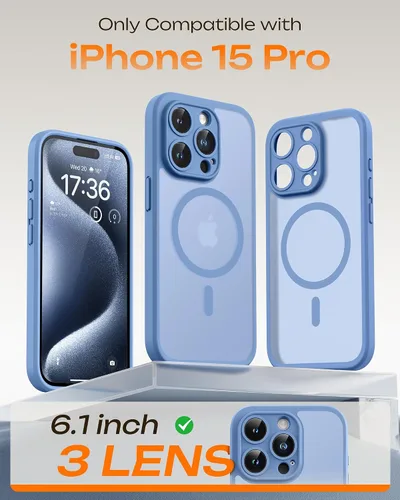 Miniatura 640 de TOCOL Funda para iPhone 11, compatible con Magsafe, protección completa de cámara, imanes integrados, protección contra caídas, funda translúcida