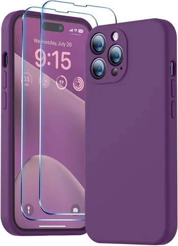 Miniatura 17 de BossKiss Funda compatible con iPhone 13 Pro, silicona de alta calidad mejorada [protección de cámara] [2 protectores de pantalla]