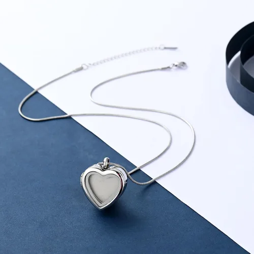 Miniatura 85 de constantlife Joyería de cremación para cenizas – Colgante de corazón conmemorativo collar de urna conmemorativa soporte para cenizas de acero