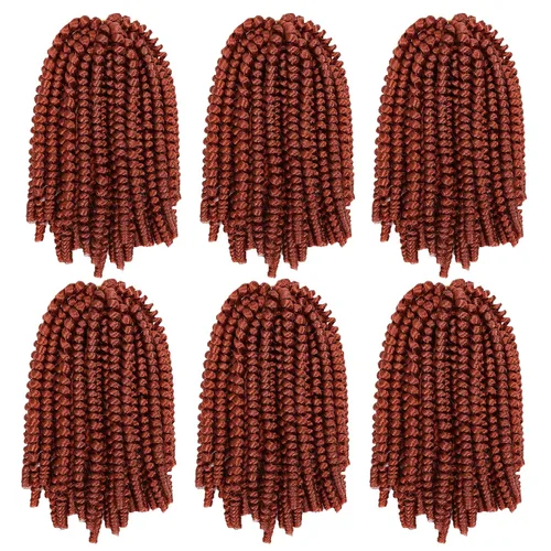 Miniatura 26 de Paquete de 2 cabello para trenzas en espiral de 8 pulgadas, cabello Spring Twist para rastas falsas, rastas de mariposa, cabello para trenzas, fibra