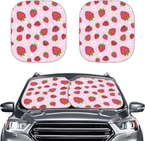 Miniatura 13 de Parasol para parabrisas de automóvil con estampado de playa tropical, protección universal para proteger el interior del automóvil, bloquea