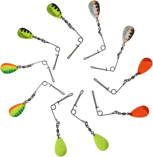 Cuchillas giratorias de pesca Spinnerbait Cucharas de níquel lisas Plataformas Cucharas de pesca Señuelos Escarabajo Spins Pan Fish Bass Señuelos de