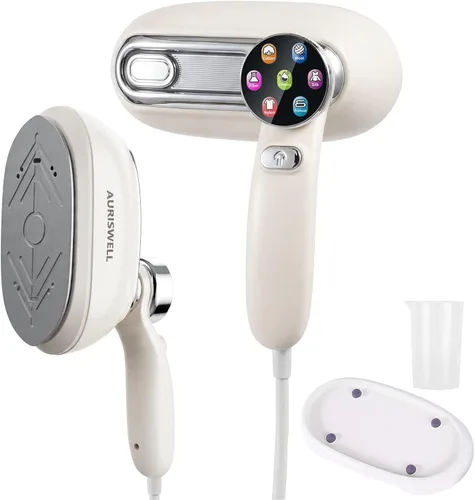 Vaporizador de mano para ropa, vaporizador portátil 2 en 1 de 1200 W y plancha de viaje con 7 modos, mango giratorio de 180°, calentamiento rápido