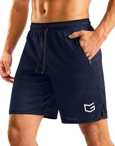 Miniatura 8 de G Gradual Pantalones cortos de correr para hombre con bolsillos con cremallera, secado rápido, gimnasio, atletismo, entrenamiento, pantalones cortos