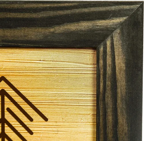Miniatura 3 de Portarretratos tamaño póster de madera rústica Madera sólida natural ecológica ara montaje en pared con acabado rústico Gris antracita