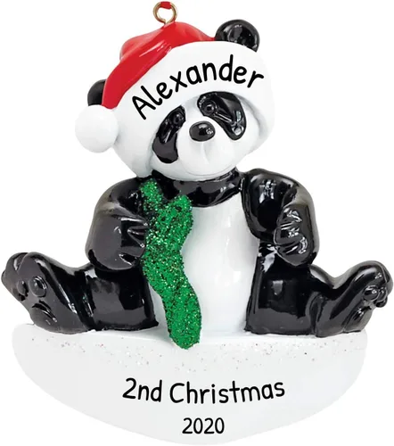 Miniatura 5 de Elves - Adornos personalizados de animales 2025 – Adornos de panda de bambú para árbol de Navidad, panda, decoraciones de Navidad, animales